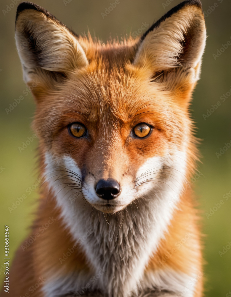 Fototapeta premium Close-up portrait of curious fox