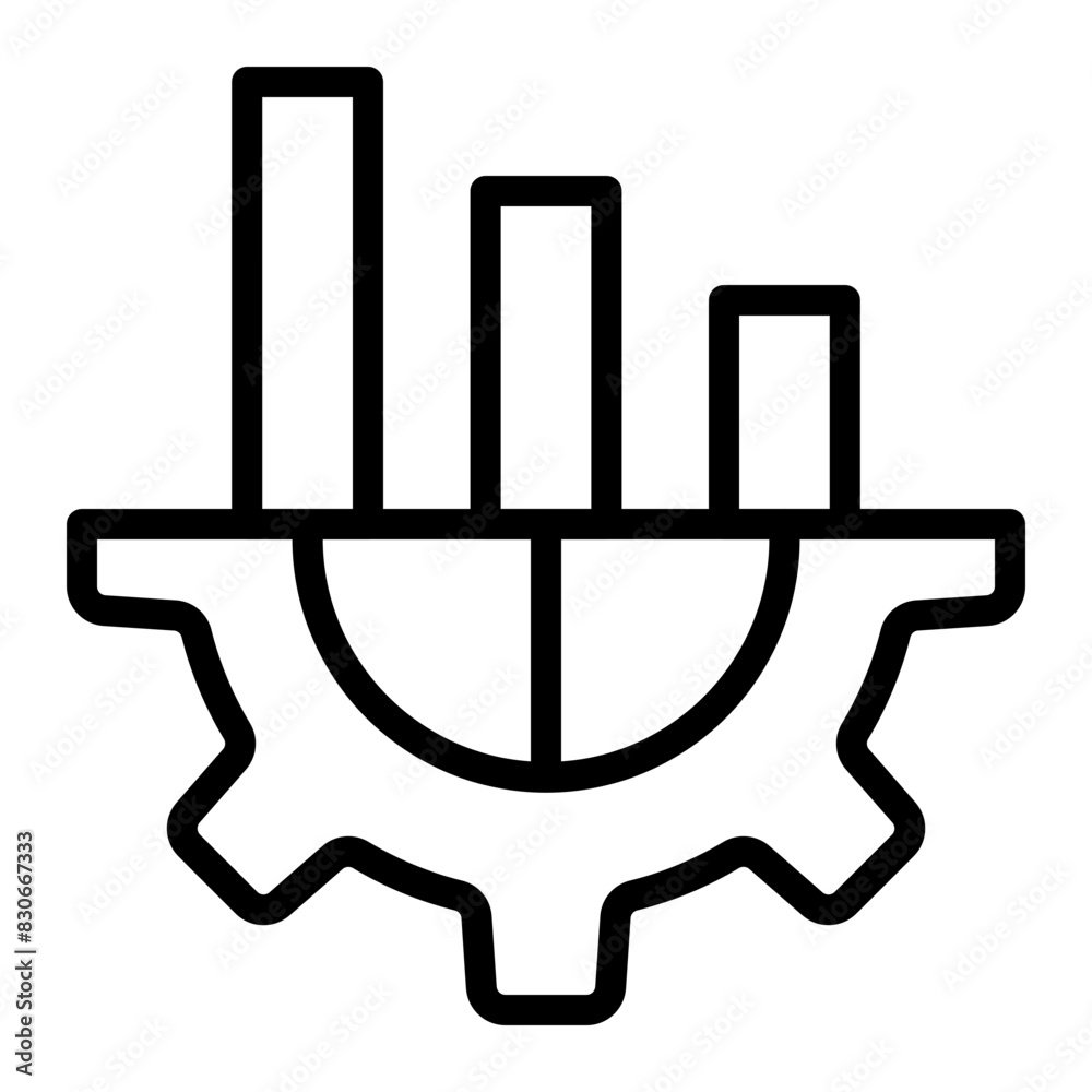 Industrial Growth Vector Line Icon Design Industrial Growth Vector Line Icon Design