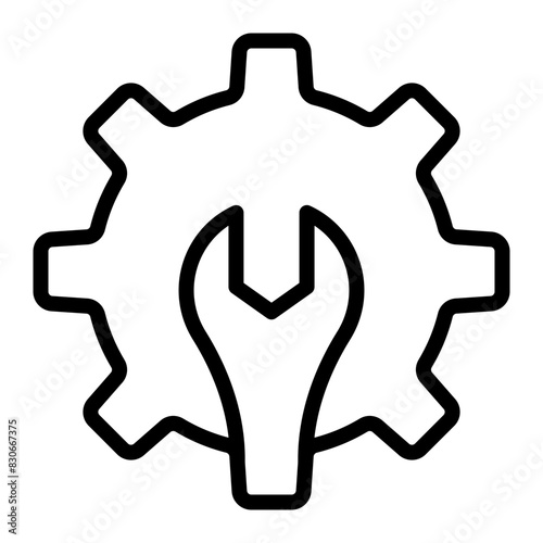 Maintenance Vector Line Icon Design