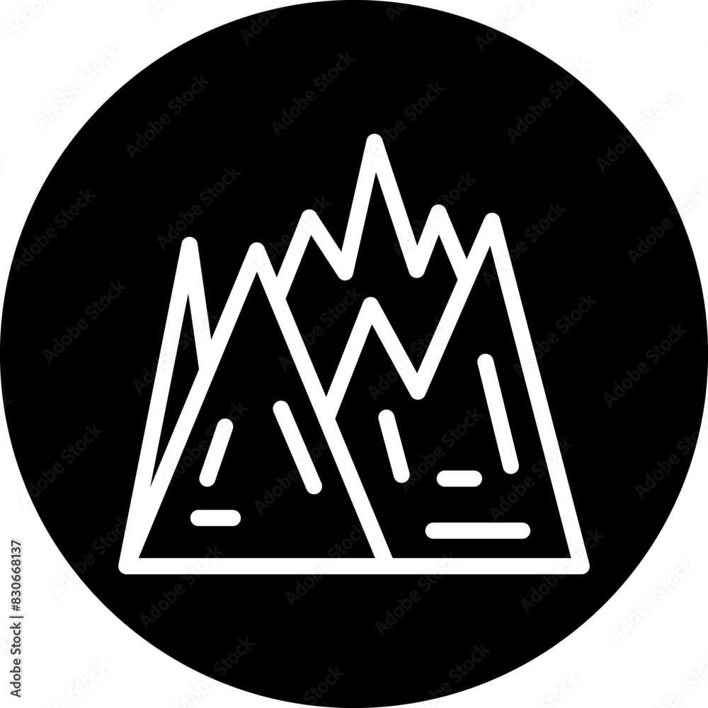 Vector Design Wild Mountain Icon Style