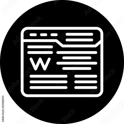 Vector Design Wikipedia Icon Style