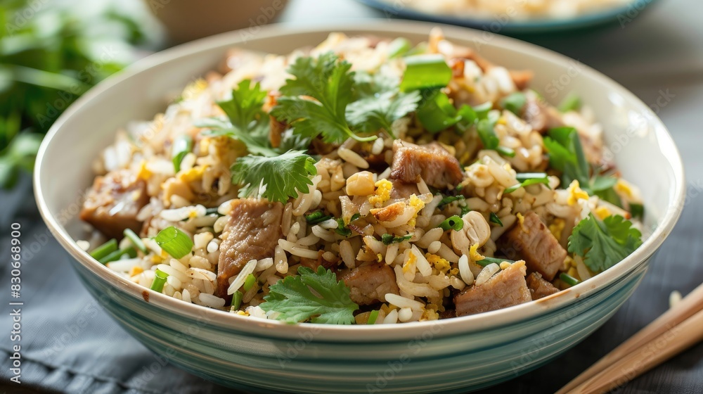 Asian style Pork Fried Rice with Fresh Herbs Asian style Pork Fried Rice with Fresh Herbs