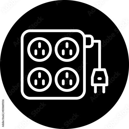 Vector Design Extension Cord Icon Style