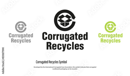 Corrugated Recycles Symbol photo