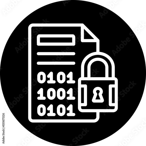 Vector Design File Encryption Icon Style