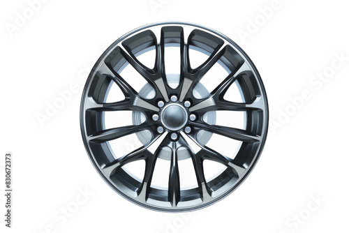 Modern Alloy Rim Isolated on Transparent Background