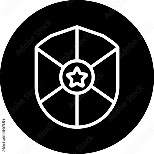 Vector Design Police Shield Icon Style