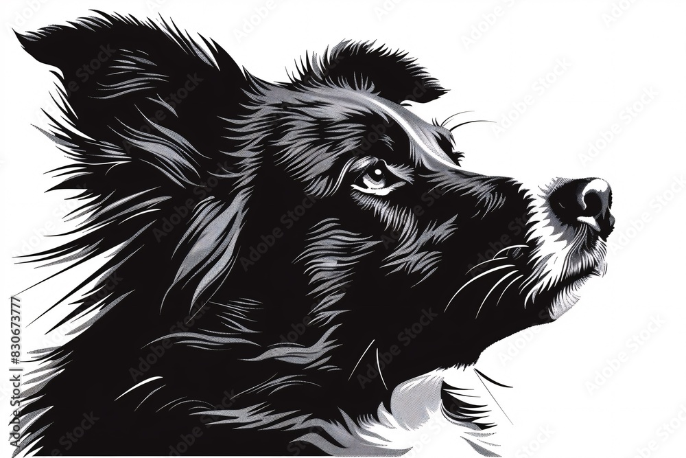 A picture of an Icelandic Sheepdog standing alone on a white backdrop, with dog outlines. A picture of an Icelandic Sheepdog standing alone on a white backdrop, with dog outlines.