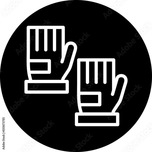 Vector Design Fingerless Gloves Icon Style