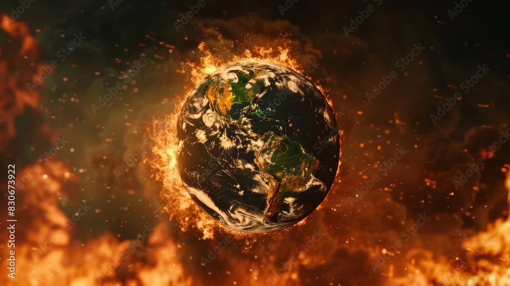Obraz premium Burning Earth.