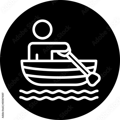 Vector Design Rowing Boat Icon Style