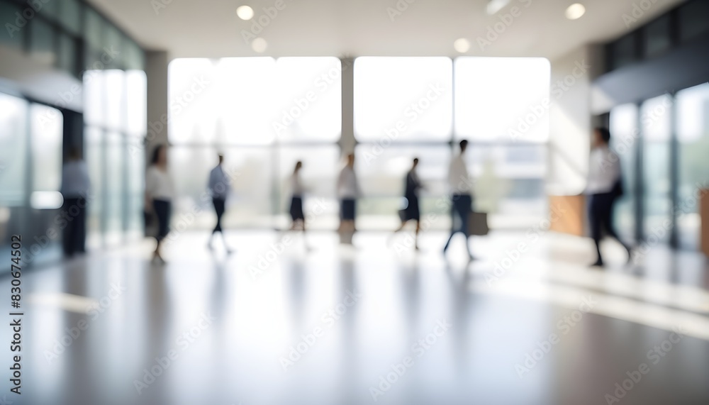 Blurred office background. modern office. Silhouette, business people, business. lobby Blurred office background. modern office. Silhouette, business people, business. lobby