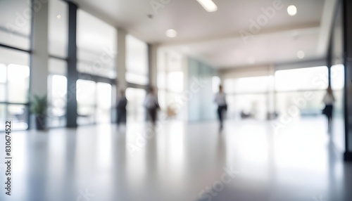 Blurred office background. modern office. Silhouette  business people  business. lobby  