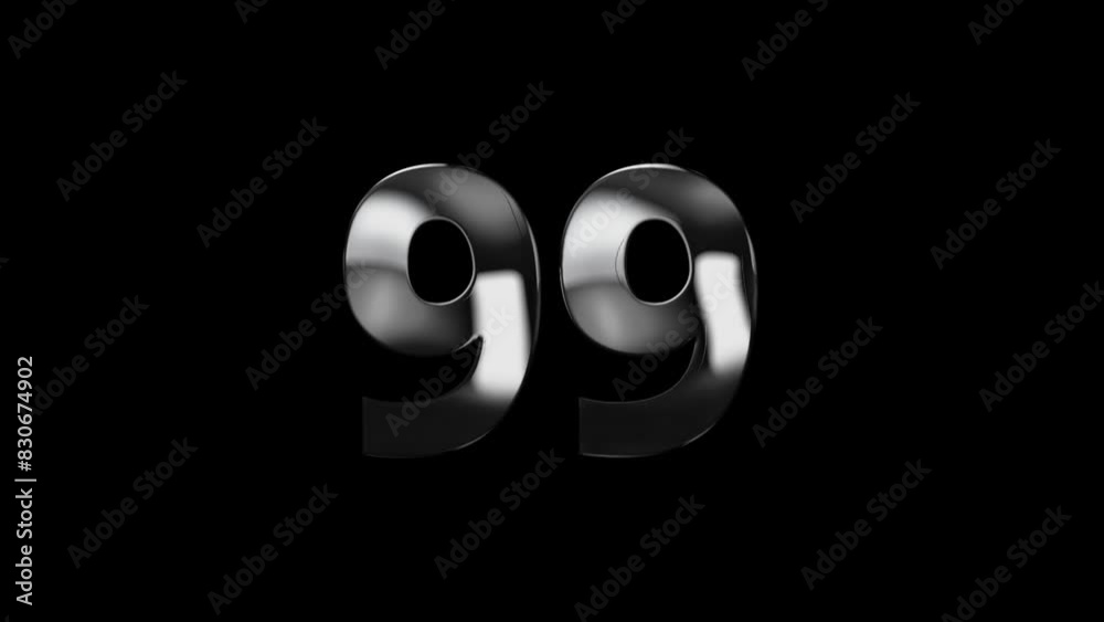 Number 99 with lightning, alpha channel, number ninety nine Number 99 with lightning, alpha channel, number ninety nine