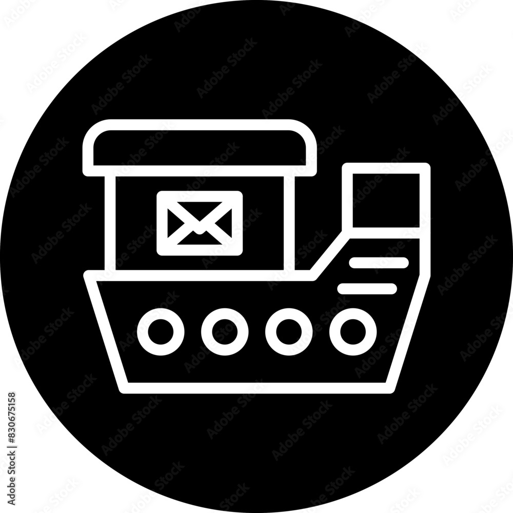 Vector Design Mail Boat Icon Style Vector Design Mail Boat Icon Style