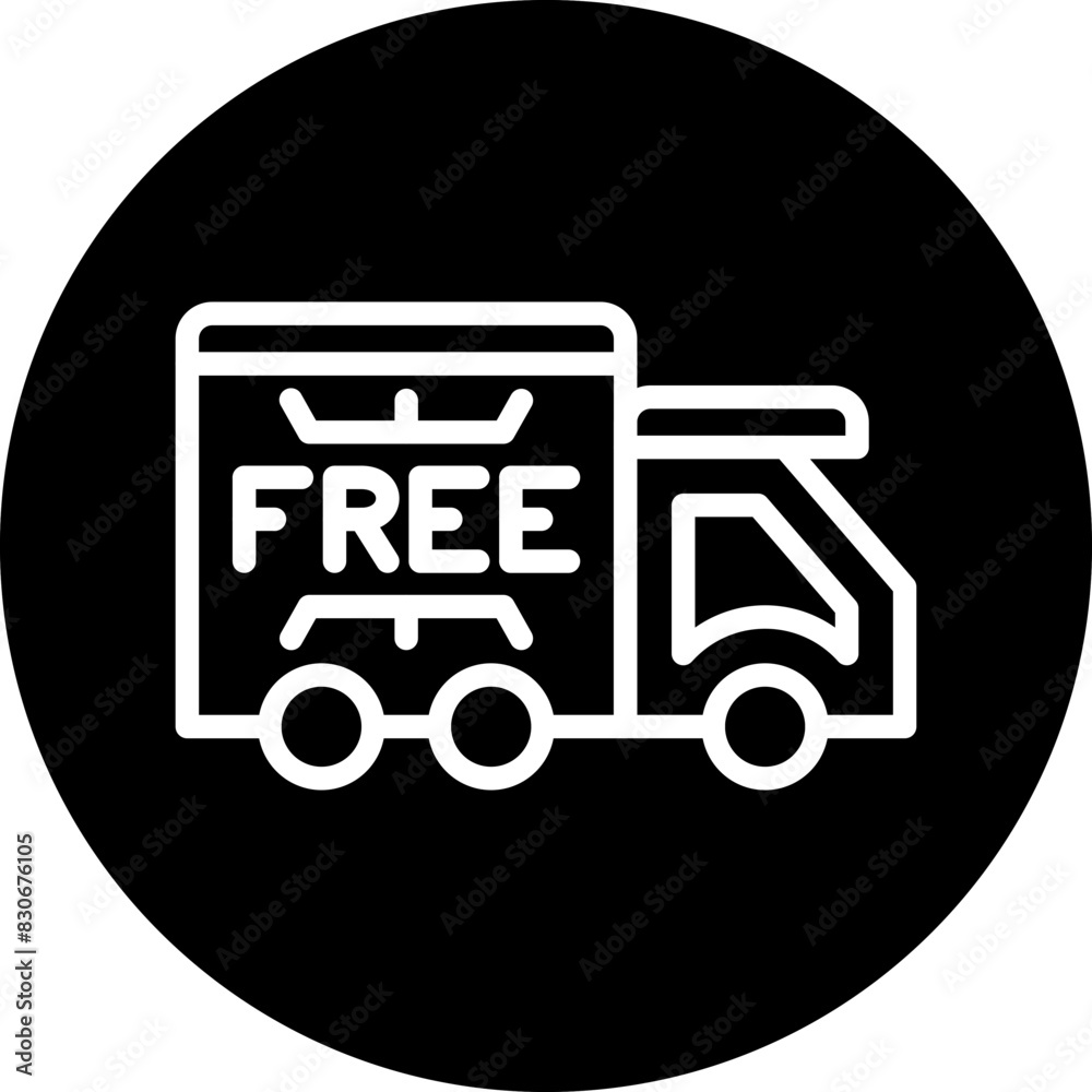 Vector Design Free Shipping Icon Style Vector Design Free Shipping Icon Style