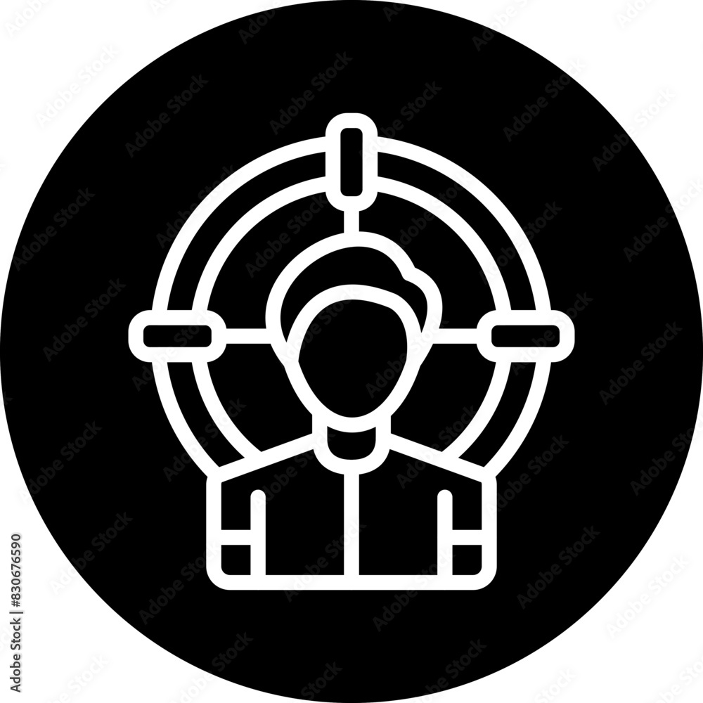 Vector Design Head Hunter Male Icon Style Vector Design Head Hunter Male Icon Style