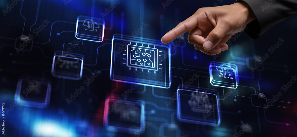 CPU. Processor icon. Advanced Technology Concept CPU. Processor icon. Advanced Technology Concept