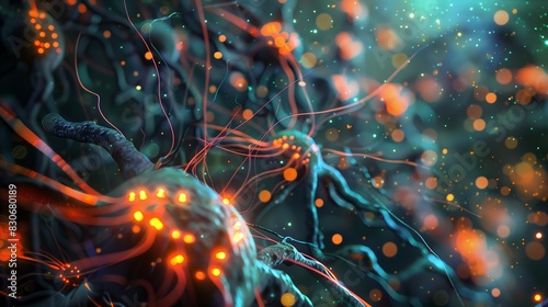 Neuronal cells are connected to each other in a network via synapses