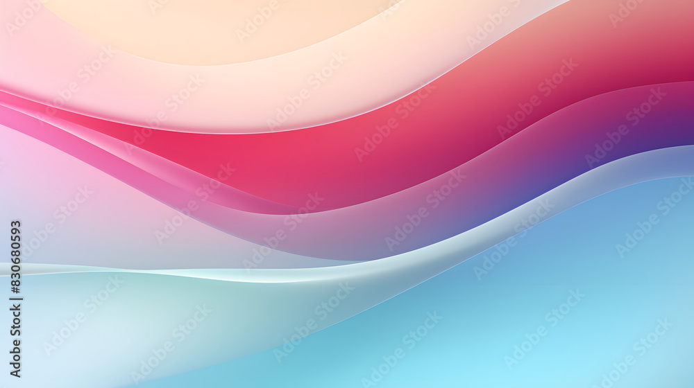 Obraz premium Digital colorful soft curves abstract poster web background