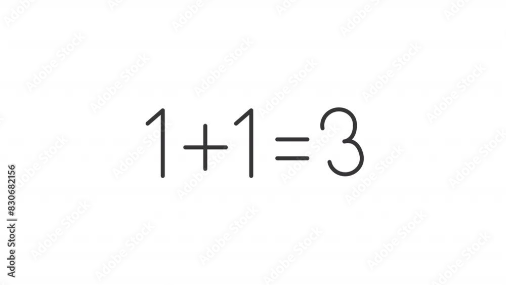 Synergy arithmetic line animation. Animated math metaphor icon. Special offer. Teamwork concept. Black illustration on white background. HD video with alpha channel. Motion graphic Synergy arithmetic line animation. Animated math metaphor icon. Special offer. Teamwork concept. Black illustration on white background. HD video with alpha channel. Motion graphic