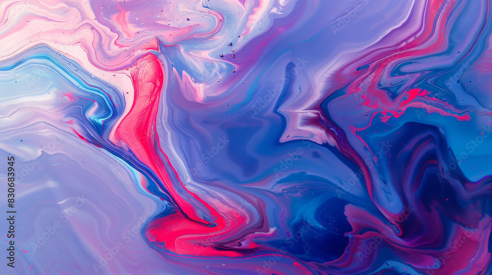 Fototapeta premium Vibrant Red and Blue Abstract Liquid Art Background