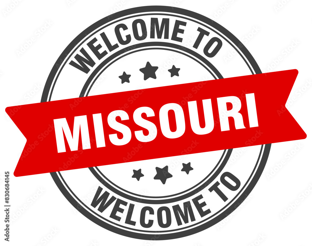 Welcome to Missouri stamp. Missouri round sign Welcome to Missouri stamp. Missouri round sign