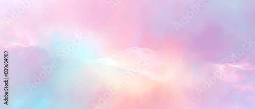 Abstract holographic pastel gradient with a blurry background