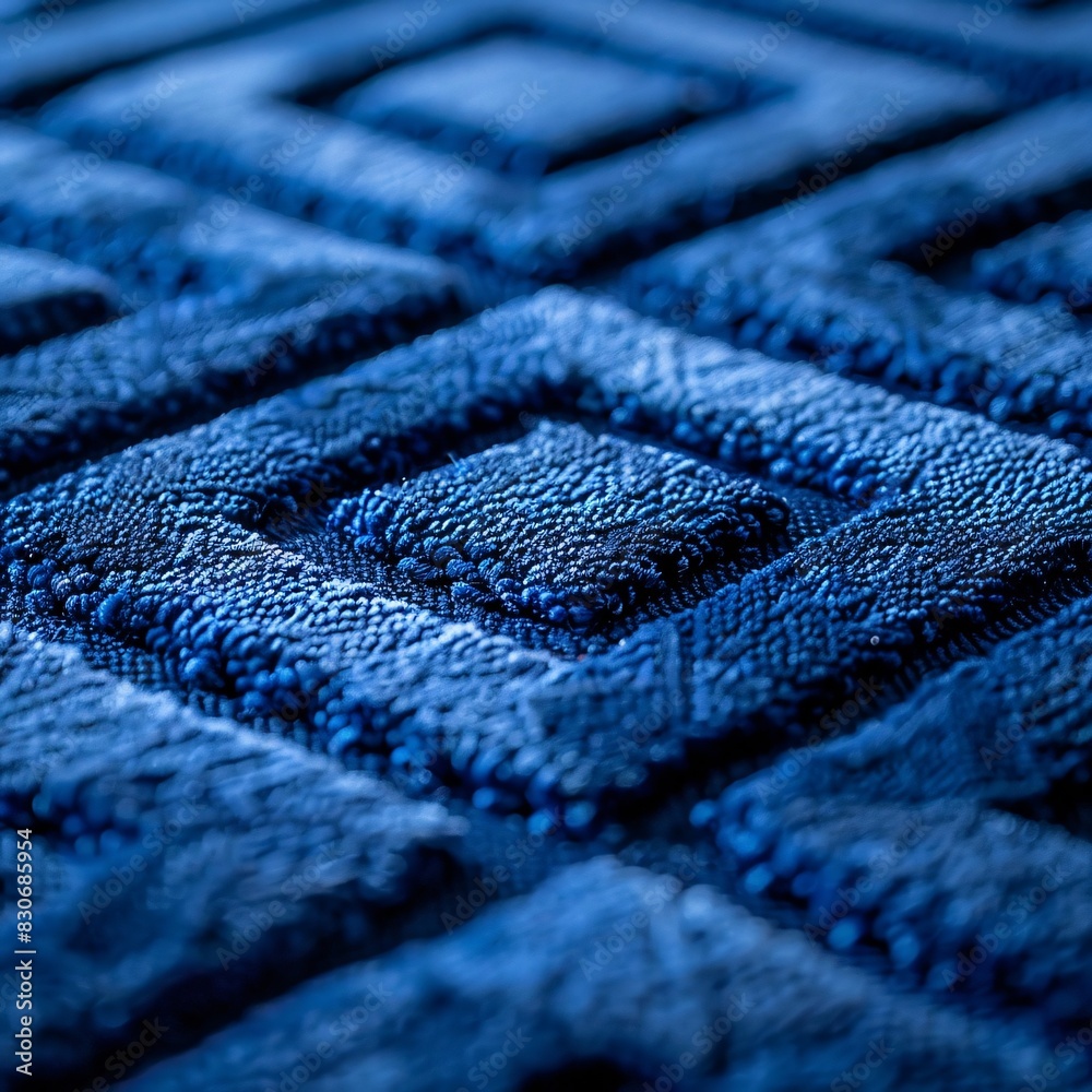 Intricate Blue Textile Artwork