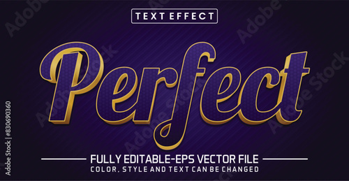 Perfect font Text effect editable