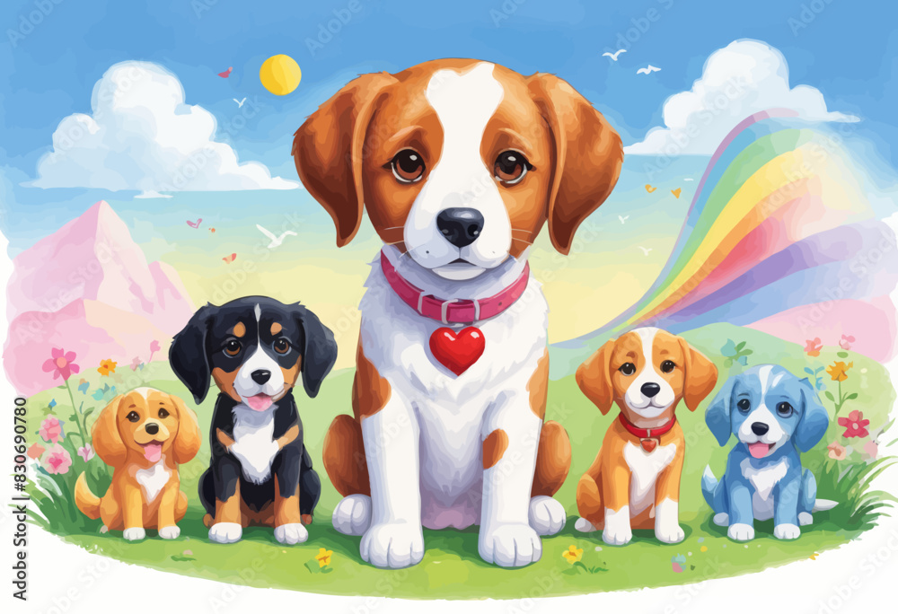 a group of dogs sitting next to each other on a field a group of dogs sitting next to each other on a field