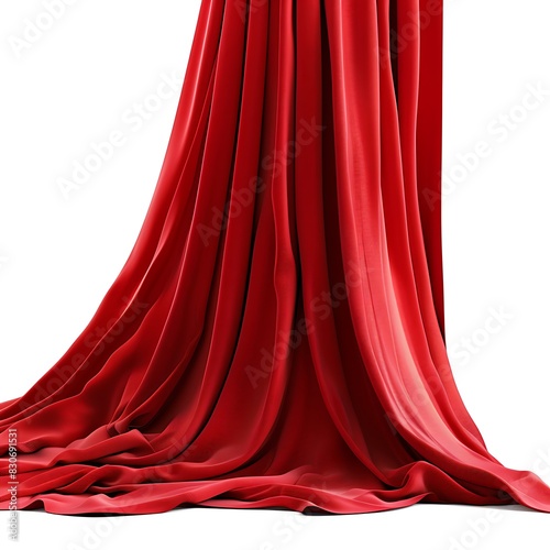 Wallpaper Mural 3D image of a red curtain isolated on a white background Torontodigital.ca