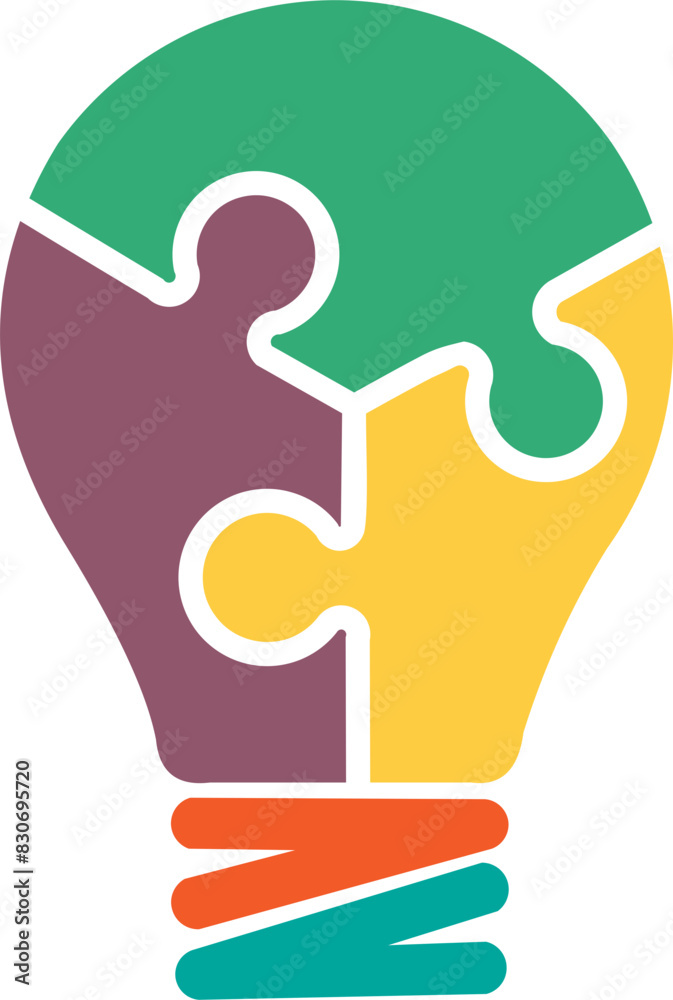 Infographic Light Bulb Puzzle