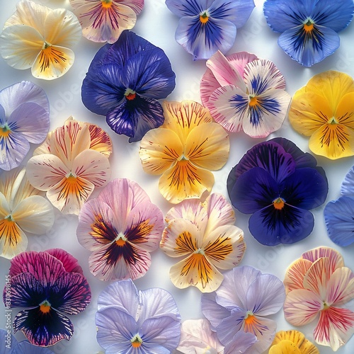 Vibrant Palette of Flower Petals  A Close-up Display of Nature s Artistry
