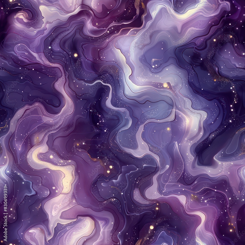 Obraz premium Seamless purple abstract alcohol ink abstract pattern background