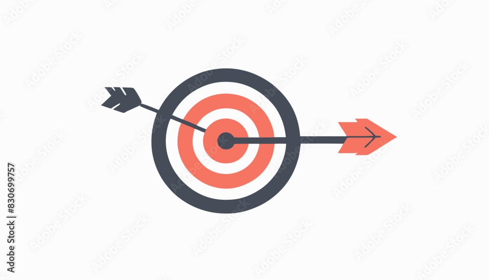 Vector Target Symbol with Arrow Vector Target Symbol with Arrow
