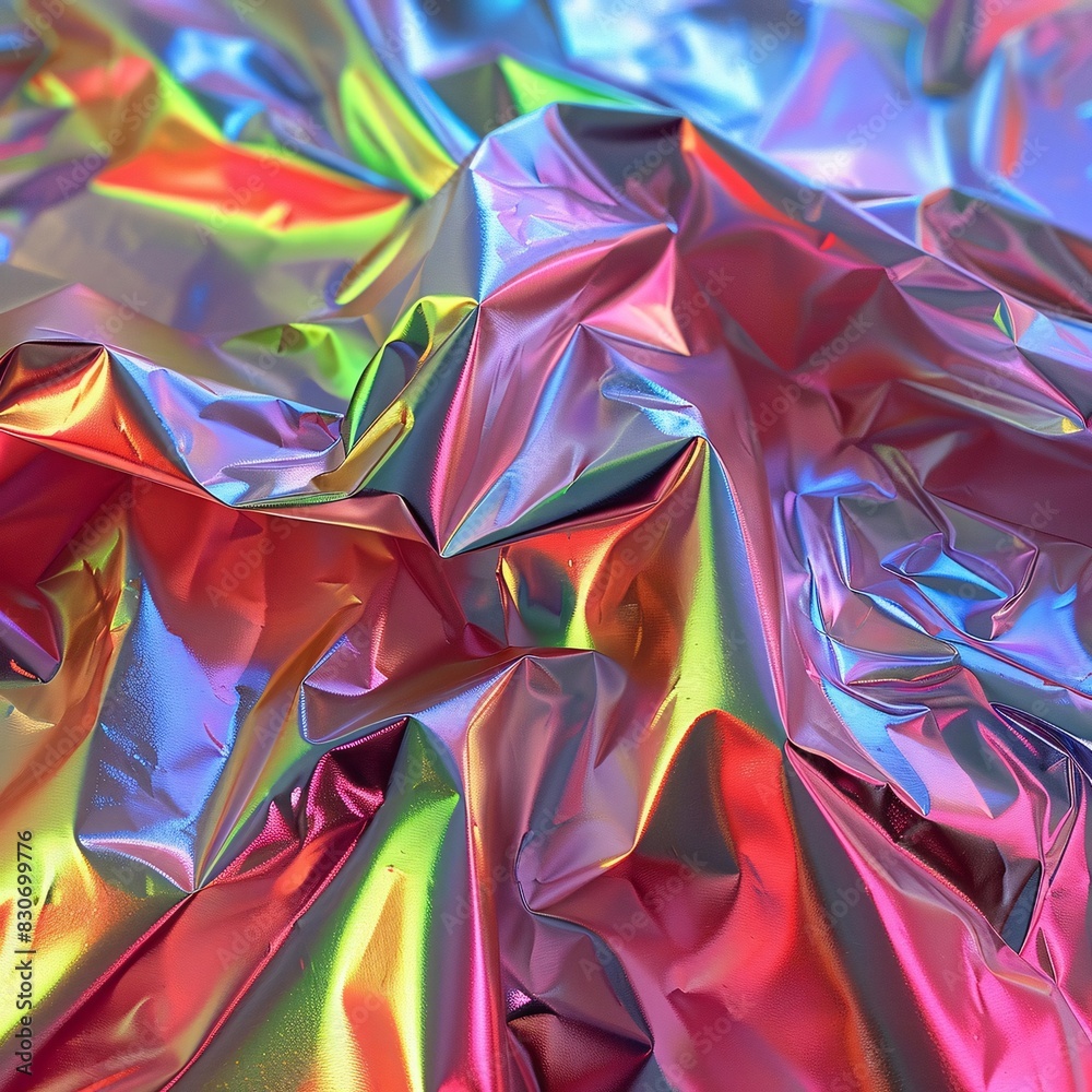 Vivid Colorful Crumpled Foil Paper Vivid Colorful Crumpled Foil Paper