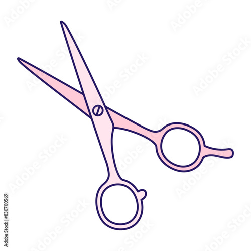 Stylist scissors icon Flat illustration of stylist scissors