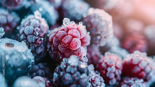 Vibrant Frozen Berries Enca...