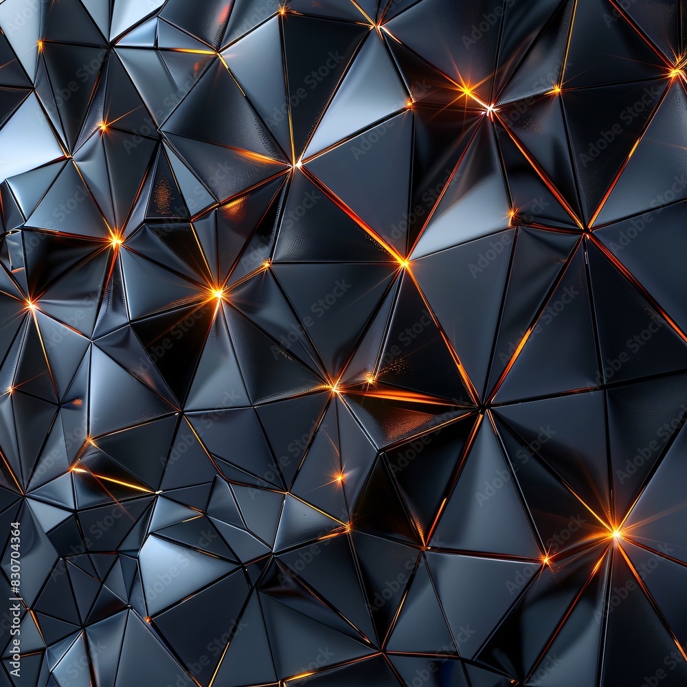 Futuristic 3D Abstract Design with Geometric Patterns and Illuminated Edges Futuristic 3D Abstract Design with Geometric Patterns and Illuminated Edges