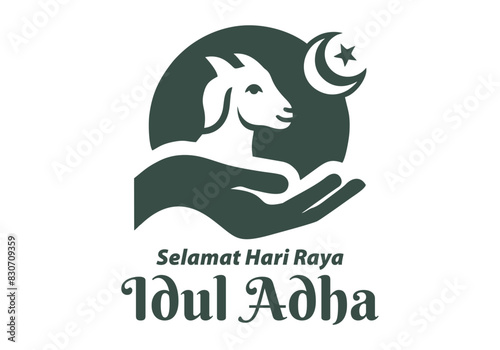 Eid al-Adha celebration logo for goat sacrifice