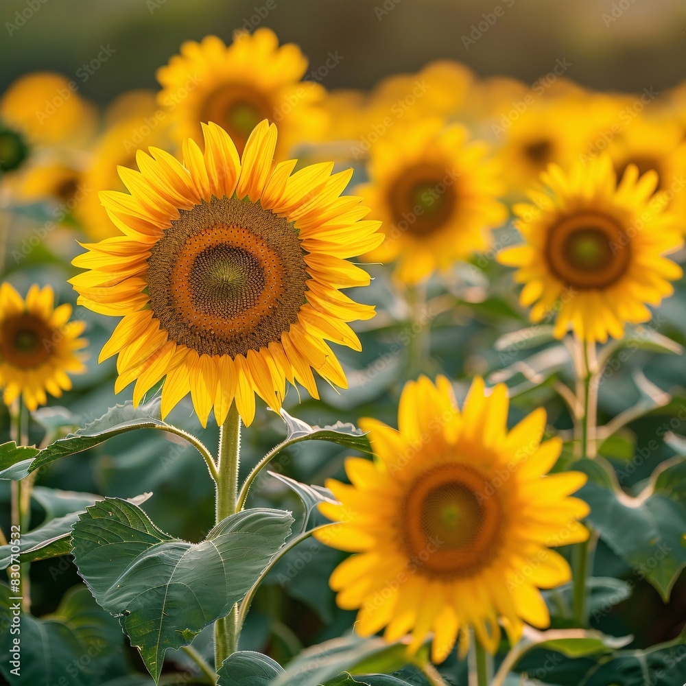 Vibrant Sunflower Field in Full Bloom