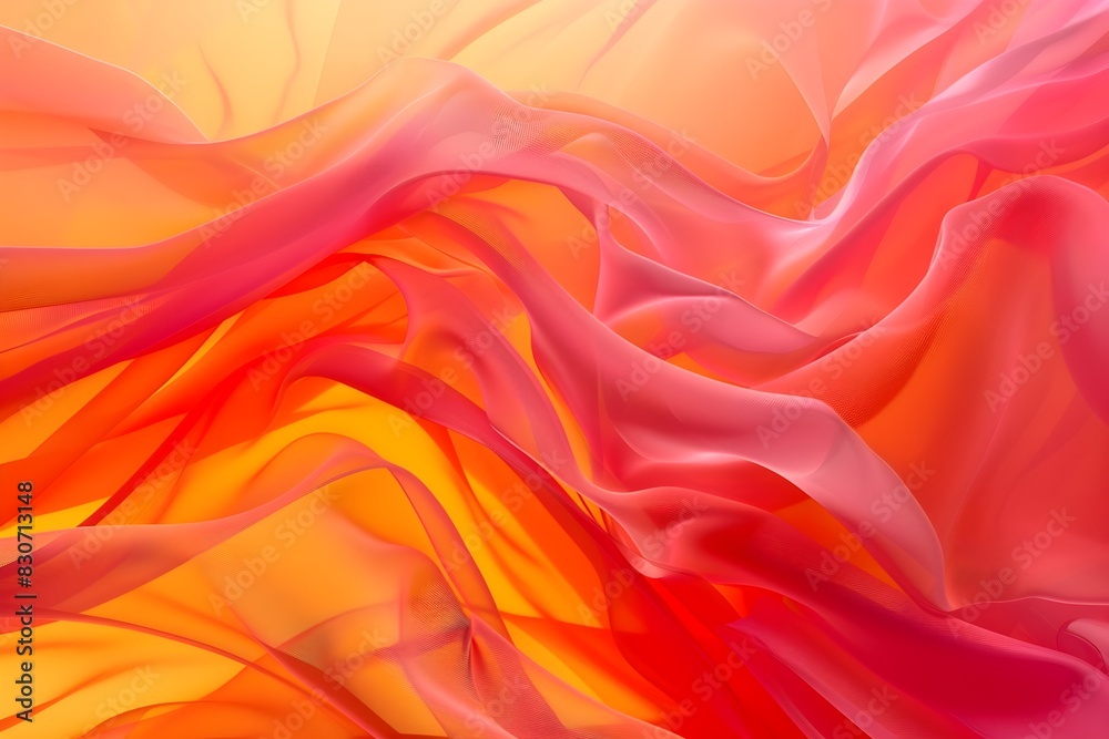Obraz premium Orange Fabric Waves Background