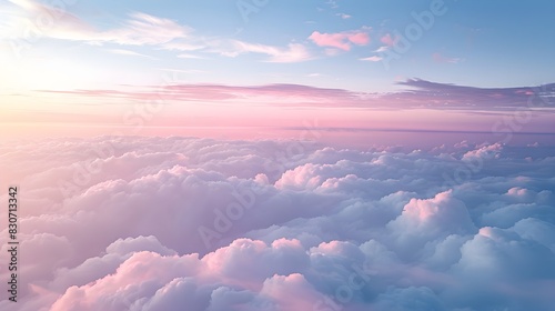 Colorful sky with clound pink,blue,green,gteal
