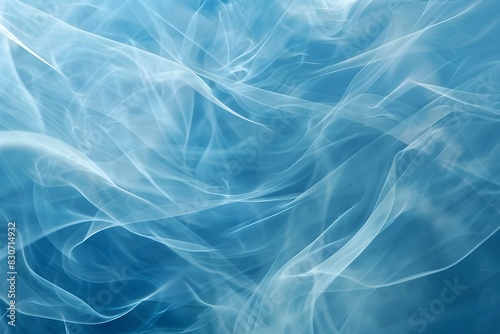 White Smoke on Blue Background