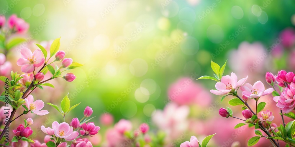 Spring Blossoms Blur: A pink and green blurred background that suggests blooming flowers and fresh greenery, suitable for spring themes.
Spring Blossoms Blur: A pink and green blurred background that suggests blooming flowers and fresh greenery, suitable for spring themes.