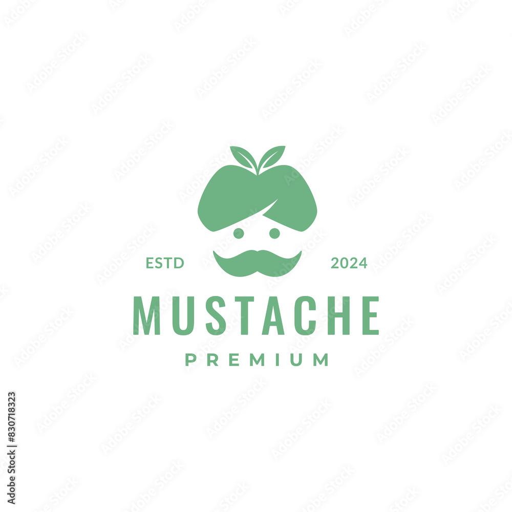 mustache men style modern logo design vector mustache men style modern logo design vector