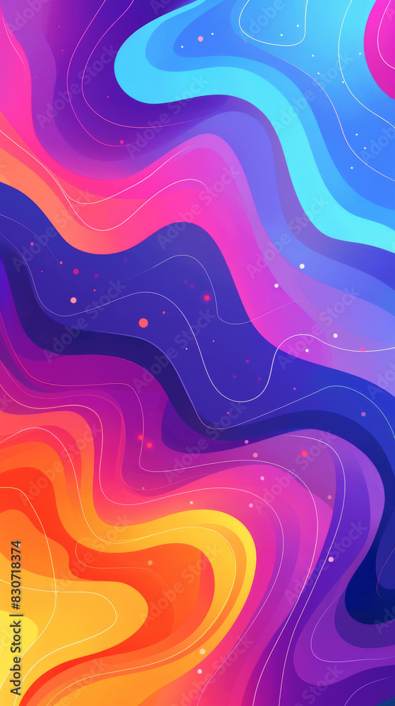 Vibrant Abstract Waves in Bold Rainbow Colors Background Vibrant Abstract Waves in Bold Rainbow Colors Background