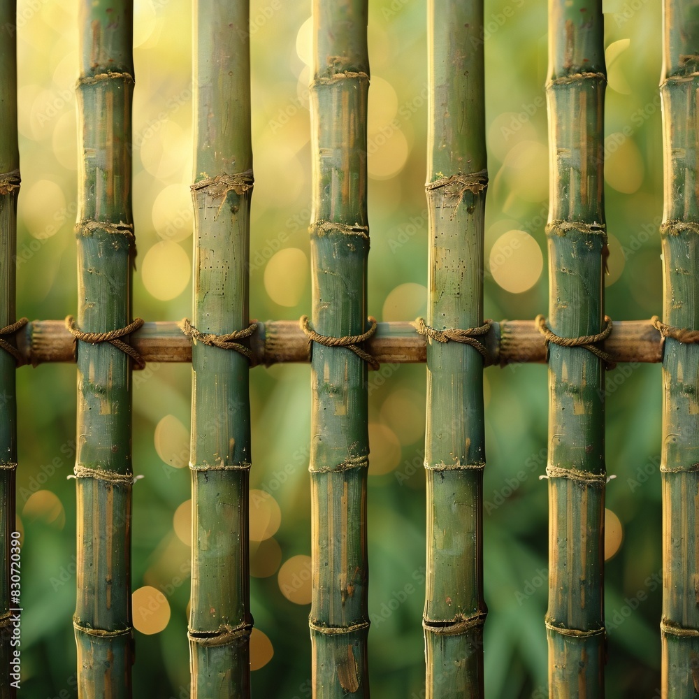 Vibrant Bamboo Screen: Natural Split Raft Design