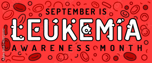Leukemia awareness month in september. Landscape background.